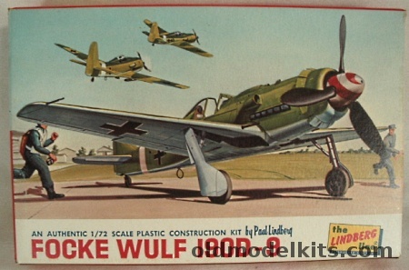 Lindberg 1/72 Focke Wulf FW-190D-9 - (FW190D9), 433-39 plastic model kit